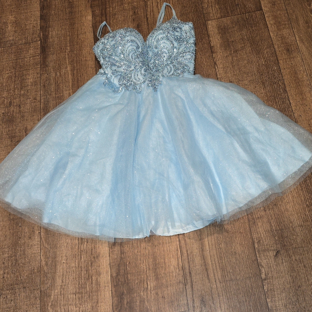 Sparkling Blue Tulle Dress